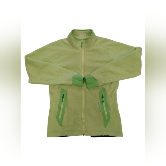 Arc'Teryx EUC Lime Green L/S Fleece Jacket Size Medium - Picture 7 of 10